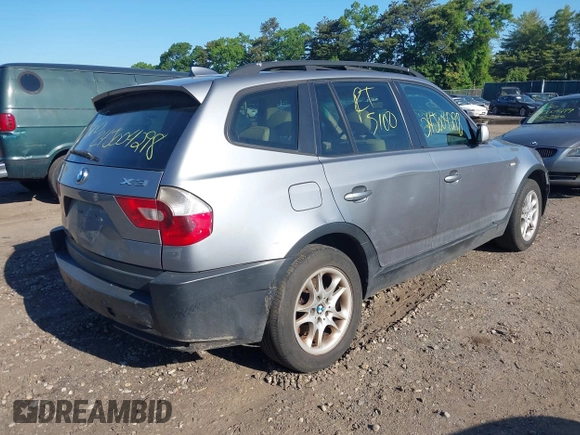 2004 BMW X3 2.5i with VIN WBXPA73464WB23362, listed as a IAAI auction lot 39553607 with Not Provided miles and . Bid and sale history available at DreamBid. Image 4.