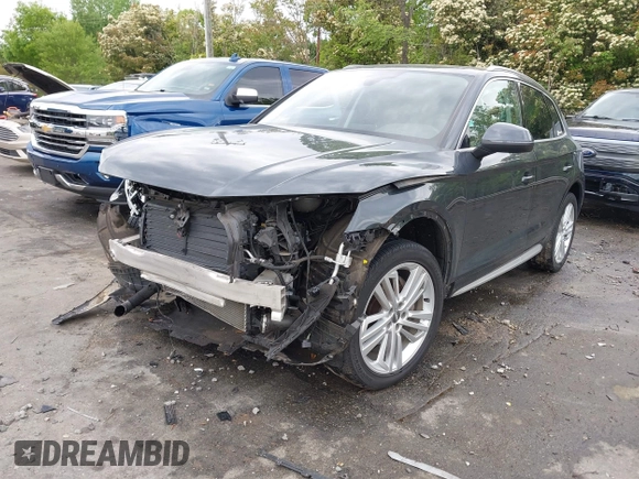 2019 Audi Q5 Premium Plus with VIN WA1BNAFY4K2038765, listed as a IAAI auction lot 42042264 with 58,557 mi miles. Bid and sale history available at carsss.com. Image 17.