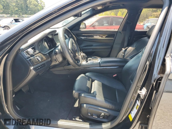 2013 BMW 7 Series 750Li with VIN WBAYE8C53DDE22191, listed as a Copart auction lot 58224424 with 176,297 mi miles and Salvage title. Bid and sale history available at DreamBid. Image 7.