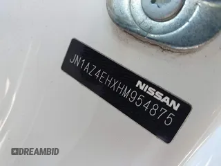 2017 Nissan 370Z with VIN JN1AZ4EHXHM954875, listed as a IAAI auction lot 41641554 with 101,093 mi miles. Bid and sale history available at carsss.com. Image 9.