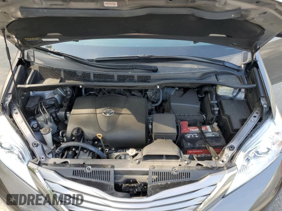 2017 Toyota Sienna XLE with VIN 5TDDZ3DC7HS176274, listed as a Copart auction lot 59899245 with 58,325 mi miles and Salvage title. Bid and sale history available at DreamBid. Image 12.
