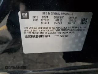 2016 Cadillac CT6 Premium Luxury AWD with VIN 1G6KF5RS6GU165923, listed as a Copart auction lot 77019304 with 119,434 mi miles and Clean Title. Bid and sale history available at DreamBid. Image 12.