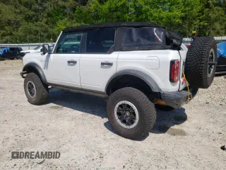 2021 Ford Bronco with VIN 1FMEE5DP2MLA87380, listed as a Copart auction lot 48751495 with 39,568 mi miles and Salvage Title. Bid and sale history available at DreamBid. Image 2.