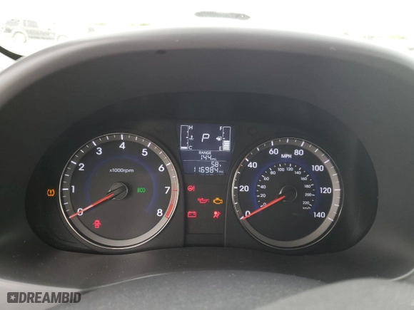 2016 Hyundai Accent SE with VIN KMHCT4AE1GU959959, listed as a Copart auction lot 54539374 with 116,984 mi miles and Salvage Title. Bid and sale history available at carsss.com. Image 9.