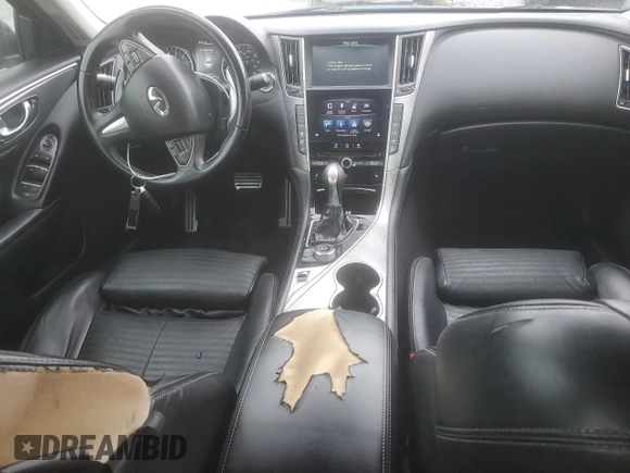 2014 Infiniti Q50 Hybrid Sport with VIN JN1AV7AP0EM691754, listed as a Copart auction lot 56005975 with 176,845 mi miles and Clean Title. Bid and sale history available at DreamBid. Image 8.