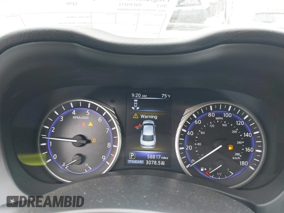 2015 Infiniti Q50 Premium z VIN JN1BV7AR7FM408015, wystawiony jako IAAI lot #42083301 z przebiegiem 58 817 mil mil oraz . Historia ofert i sprzedaży dostępna na DreamBid. Obrazek 7.