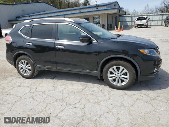 2016 Nissan Rogue SV with VIN KNMAT2MVXGP647312, listed as a Copart auction lot 53097615 with 129,399 mi miles and Salvage Title. Bid and sale history available at DreamBid. Image 4.