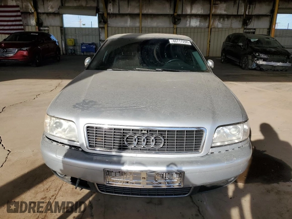 2002 Audi S8 with VIN WAUGU44D32N003467, listed as a Copart auction lot 46717295 with 270,687 mi miles and Clean Title. Bid and sale history available at DreamBid. Image 5.