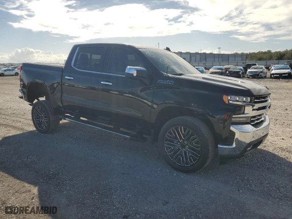 2019 Chevrolet Silverado 1500 LTZ with VIN 3GCPWEED3KG220186, listed as a Copart auction lot 76463334 with 62,659 mi miles and Non Repairable. Bid and sale history available at carsss.com. Image 4.