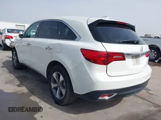 2016 Acura MDX with VIN 5FRYD3H27GB006404, listed as a IAAI auction lot 41755801 with 127,212 mi miles. Bid and sale history available at carsss.com. Image 3.