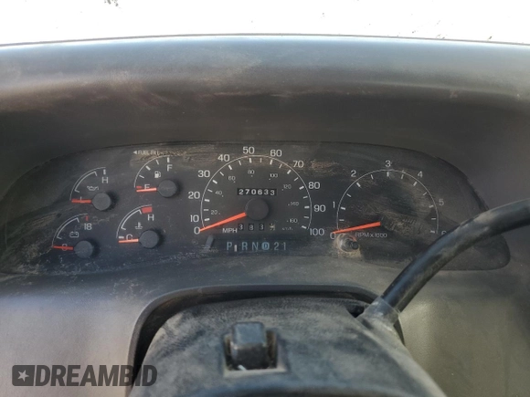 2001 Ford F-250 with VIN 3FTNW20S61MA46609, listed as a Copart auction lot 89076465 with 270,633 mi miles and Salvage title. Bid and sale history available at DreamBid. Image 9.