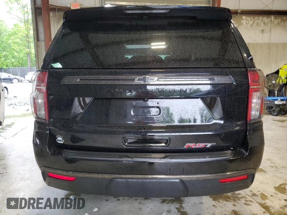 2022 Chevrolet Suburban RST with VIN 1GNSKEKD0NR339979, listed as a Copart auction lot 57858355 with 20,359 mi miles and Salvage title. Bid and sale history available at DreamBid. Image 6.