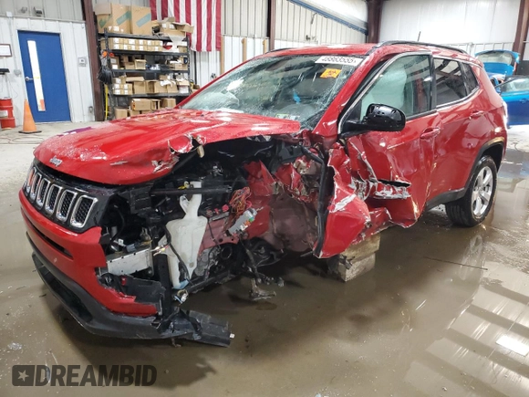 2020 Jeep Compass Latitude with VIN 3C4NJDBBXLT150326, listed as a Copart auction lot 48863555 with Not provided miles and Salvage title. Bid and sale history available at DreamBid. Image 1.