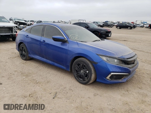 2019 Honda Civic Sedan LX with VIN 19XFC2F60KE028934, listed as a Copart auction lot 80329164 with 86,506 mi miles and Salvage Title. Bid and sale history available at carsss.com. Image 4.