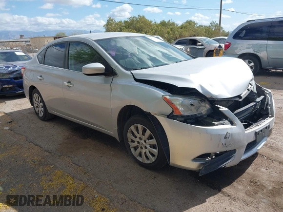 2015 Nissan Sentra SV with VIN 3N1AB7AP0FL668396, listed as a IAAI auction lot 42073977 with 159,280 mi miles. Bid and sale history available at carsss.com. Image 1.