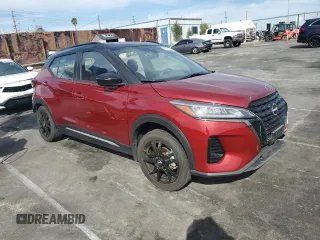 2023 Nissan Kicks SR with VIN 3N1CP5DV0PL494985, listed as a Copart auction lot 48383225 with 34,887 mi miles and Salvage Title. Bid and sale history available at DreamBid. Image 4.