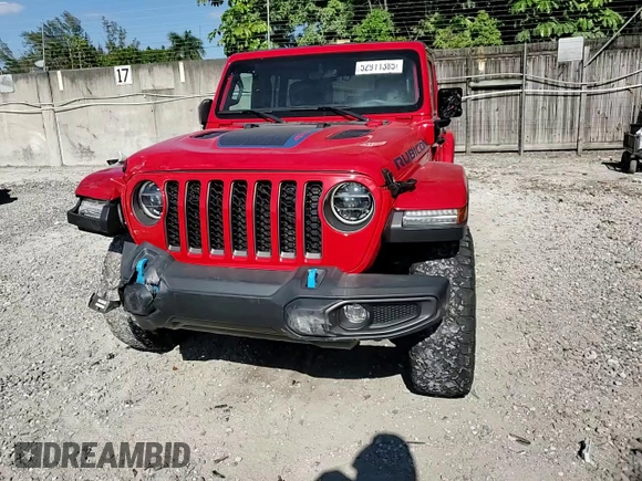 2022 Jeep Wrangler Unlimited Rubicon with VIN 1C4JJXR63NW187448, listed as a Copart auction lot 52911385 with 32,442 mi miles and Salvage title. Bid and sale history available at DreamBid. Image 10.
