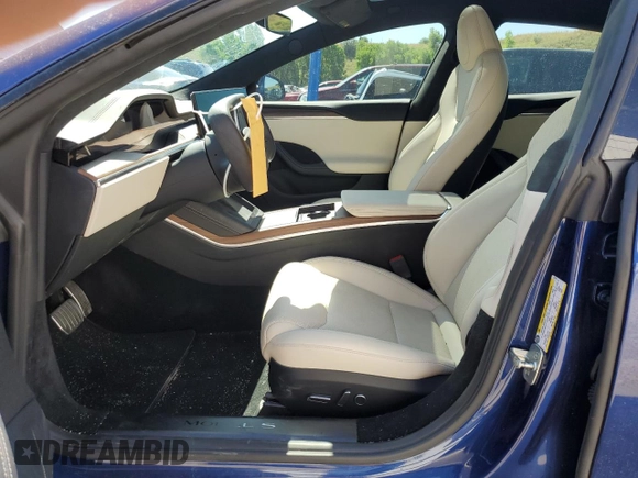 2023 Tesla Model S with VIN 5YJSA1E58PF531121, listed as a Copart auction lot 63683355 with Not provided miles and Salvage title. Bid and sale history available at DreamBid. Image 7.