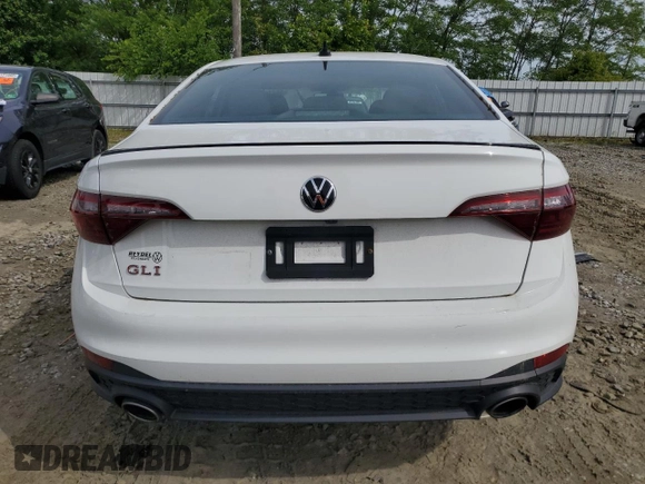 2024 Volkswagen Jetta 40th Anniversary Edition with VIN 3VW9T7BU7RM006621, listed as a Copart auction lot 58410695 with 16,412 mi miles and Salvage title. Bid and sale history available at DreamBid. Image 6.