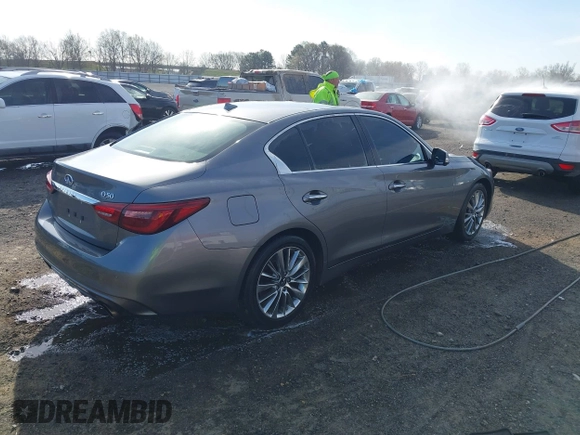 2021 Infiniti Q50 3.0t LUXE with VIN JN1EV7BP5MM707302, listed as a IAAI auction lot 41844207 with 83,201 mi miles. Bid and sale history available at carsss.com. Image 4.