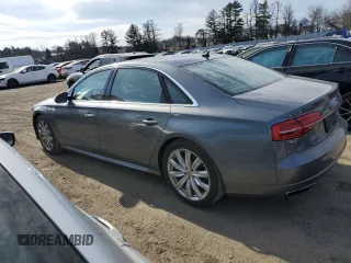 2017 Audi A8 Sport with VIN WAU43AFD2HN018729, listed as a Copart auction lot 46606155 with 88,734 mi miles and Salvage Title. Bid and sale history available at DreamBid. Image 2.