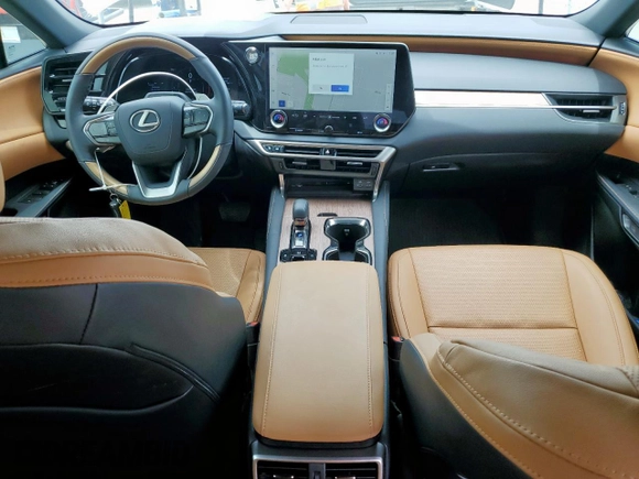 2025 Lexus RX 350 with VIN 2T2BAMBA2SC054715, listed as a Copart auction lot 57176265 with 18,241 mi miles and Salvage title. Bid and sale history available at DreamBid. Image 8.