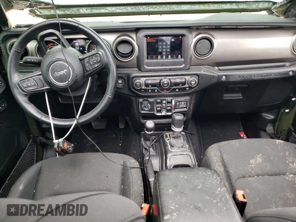 2021 Jeep Wrangler Unlimited Willys with VIN 1C4HJXDM5MW546429, listed as a Copart auction lot 48635325 with 16,353 mi miles and Salvage Title. Bid and sale history available at DreamBid. Image 8.