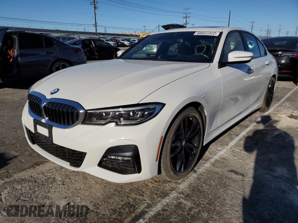 2019 BMW 3 Series 330i with VIN WBA5R1C5XKAK09751, listed as a Copart auction lot 66022322 with 37,802 mi miles. Bid and sale history available at carsss.com. Image 2.
