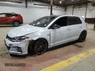 2021 Volkswagen Golf GTI S with VIN 3VW6T7AUXMM001474, listed as a Copart auction lot 84520724 with 38,173 mi miles and Salvage Title. Bid and sale history available at carsss.com. Image 1.