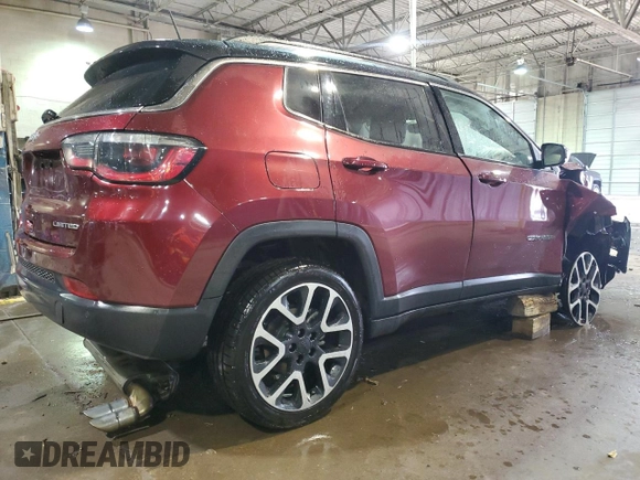 2020 Jeep Compass Limited with VIN 3C4NJDCB6LT167512, listed as a Copart auction lot 48034425 with 50,183 mi miles and Non repairable. Bid and sale history available at DreamBid. Image 3.