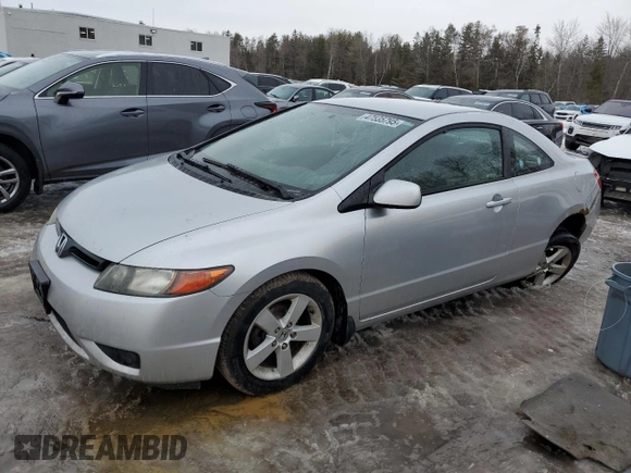 2006 Honda Civic Cpe LX with VIN 2HGFG11666H013016, listed as a Copart auction lot 47535795 with 288,657 mi miles and Clean Title. Bid and sale history available at carsss.com. Image 1.