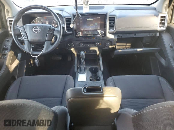 2023 Nissan Frontier SV with VIN 1N6ED1FK5PN613136, listed as a Copart auction lot 82491094 with 24,725 mi miles and Salvage Title. Bid and sale history available at carsss.com. Image 8.