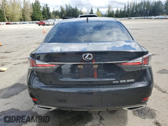 2018 Lexus GS 350 with VIN JTHCZ1BL1JA007789, listed as a Copart auction lot 52161195 with 63,808 mi miles and Salvage title. Bid and sale history available at DreamBid. Image 6.