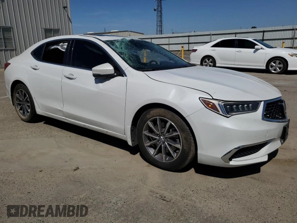 2020 Acura TLX with VIN 19UUB1F34LA016057, listed as a Copart auction lot 56383755 with 50,017 mi miles and Salvage title. Bid and sale history available at DreamBid. Image 4.