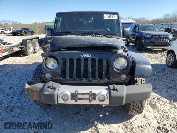 2014 Jeep Wrangler Sahara with VIN 1C4AJWBG2EL194843, listed as a Copart auction lot 79590514 with 80,574 mi miles and Non Repairable. Bid and sale history available at DreamBid. Image 5.
