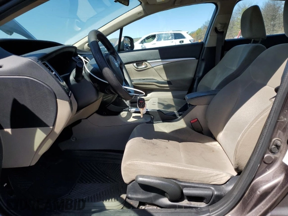 2013 Honda Civic EX with VIN 2HGFB2F8XDH506211, listed as a Copart auction lot 53776415 with 70,290 mi miles and Salvage Title. Bid and sale history available at DreamBid. Image 7.