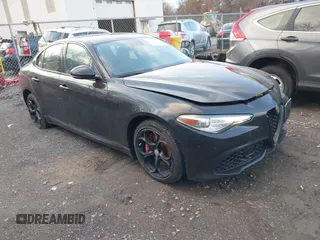 2017 Alfa Romeo Giulia Ti with VIN ZARFAEEN7H7561233, listed as a IAAI auction lot 41236823 with 51,062 mi miles. Bid and sale history available at carsss.com. Image 1.