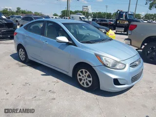2014 Hyundai Accent GLS with VIN KMHCT4AE2EU608104, listed as a IAAI auction lot 41943590 with NaN miles. Bid and sale history available at carsss.com. Image 1.