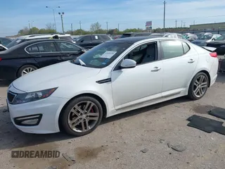 2013 Kia Optima SX with VIN 5XXGR4A62DG233168, listed as a IAAI auction lot 41820220 with 153,526 mi miles. Bid and sale history available at carsss.com. Image 2.