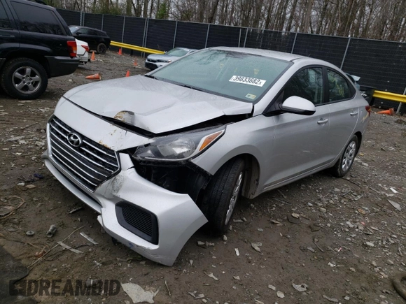 2019 Hyundai Accent SE with VIN 3KPC24A3XKE065374, listed as a Copart auction lot 59446053 with 50,555 mi miles. Bid and sale history available at carsss.com. Image 2.