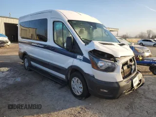 2020 Ford Transit z VIN 1FMZK1C87LKB11433, wystawiony jako Copart lot #85380574 z przebiegiem Nie podano mil oraz Szkoda całkowita • Salvage title. Historia ofert i sprzedaży dostępna na DreamBid. Obrazek 4.