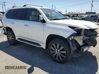2020 Lexus LX with VIN JTJDY7AX5L4319404, listed as a Copart auction lot 69185424 with 46,324 mi miles and Salvage Title. Bid and sale history available at carsss.com. Image 4.