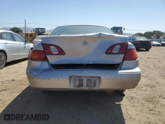 1998 Toyota Corolla VE with VIN 1NXBR18E6WZ080700, listed as a Copart auction lot 58605135 with 214,928 mi miles and Salvage title. Bid and sale history available at DreamBid. Image 6.