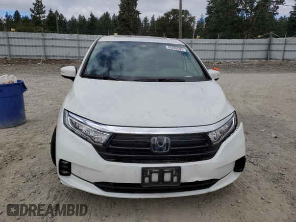 2022 Honda Odyssey Touring with VIN 5FNRL6H8XNB016064, listed as a Copart auction lot 65289595 with 24,946 mi miles and Salvage title. Bid and sale history available at DreamBid. Image 5.