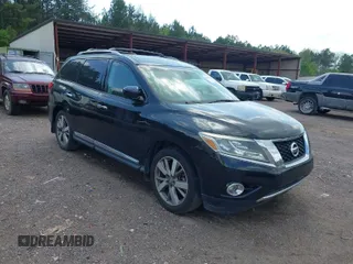2014 Nissan Pathfinder Platinum z VIN 5N1AR2MN6EC724322, wystawiony jako IAAI lot #41895212 z przebiegiem 168 231 mil mil oraz . Historia ofert i sprzedaży dostępna na DreamBid. Obrazek 1.