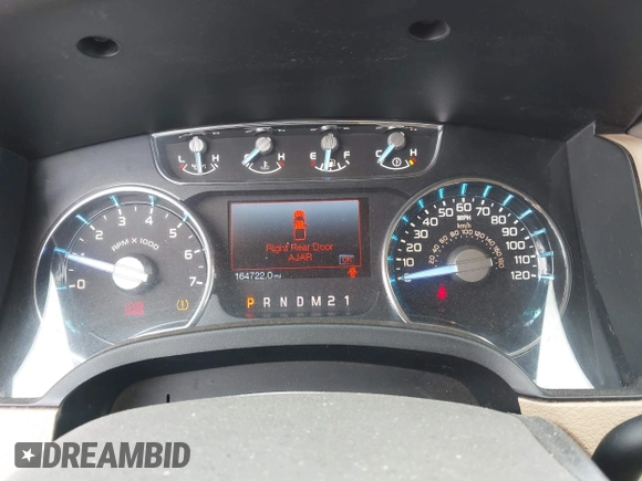 2011 Ford F-150 XLT with VIN 1FTFW1ET0BFD21778, listed as a IAAI auction lot 41382137 with 164,722 mi miles and . Bid and sale history available at DreamBid. Image 7.