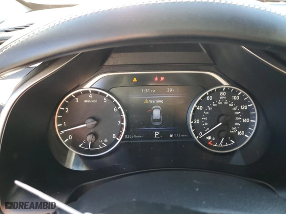 2019 Nissan Murano S with VIN 5N1AZ2MJ4KN136643, listed as a Copart auction lot 87538955 with 83,634 mi miles and Salvage Title. Bid and sale history available at carsss.com. Image 9.