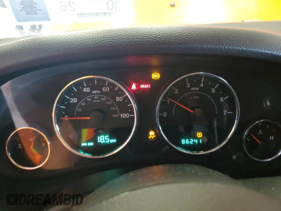 2013 Jeep Wrangler Unlimited Sport with VIN 1C4BJWDG7DL557119, listed as a Copart auction lot 63186715 with 86,241 mi miles and Salvage title. Bid and sale history available at DreamBid. Image 9.