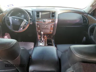 2015 Infiniti QX80 with VIN JN8AZ2NF4F9574399, listed as a Copart auction lot 59489634 with 0 mi miles and Salvage Title. Bid and sale history available at carsss.com. Image 8.
