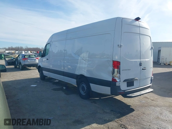 2022 Mercedes-Benz Sprinter Cargo with VIN W1Y40CHY7NT104466, listed as a IAAI auction lot 41716247 with 46,238 mi miles. Bid and sale history available at carsss.com. Image 3.